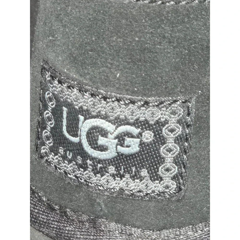 UGG Australia Bailey Button Triplet Knit Boots Black Women's Size‎ 6